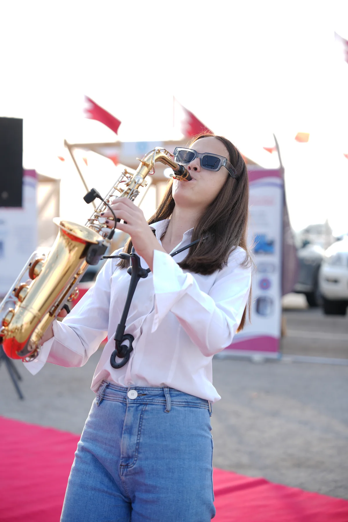 Saxophone performance at a PRECO event